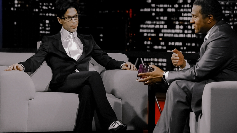 Tavis Smiley interviews Prince, with whom he had a 20-year friendship, in 2009. (J. Van Evers/Tavis Smiley Media)